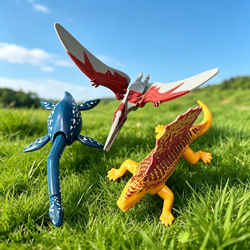 Model Kit Dinosaur Bandai - Mini Jurassic Dinosaurussen Wereld Bouwstenen Dino