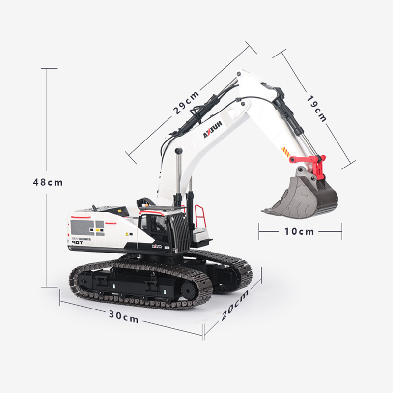Model Kit Excavator - RC Graafmachine 1/14 HUINA Metalen Vrachtwagen