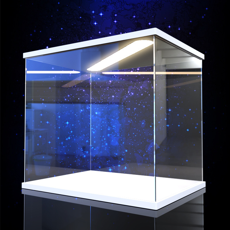 Model Kit Display Case - Premium witte Chevron vitrinekast, transparante acryl