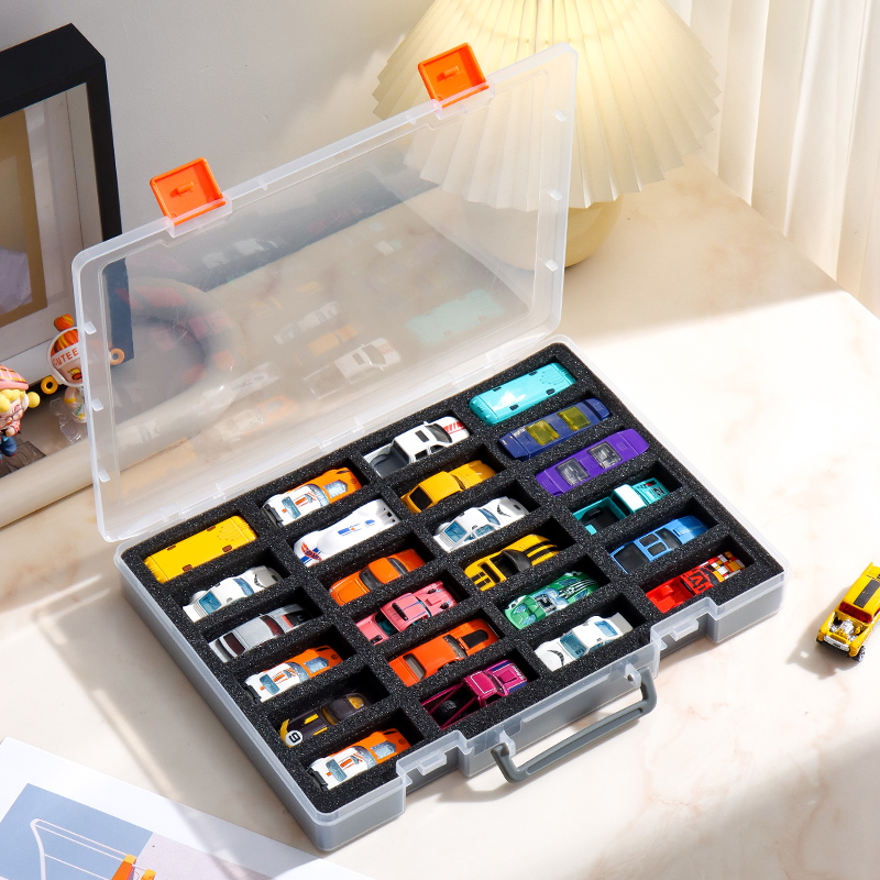 Model Kit Display Case - Auto-opbergdoos in vuurkleur, modelhouder op schaal