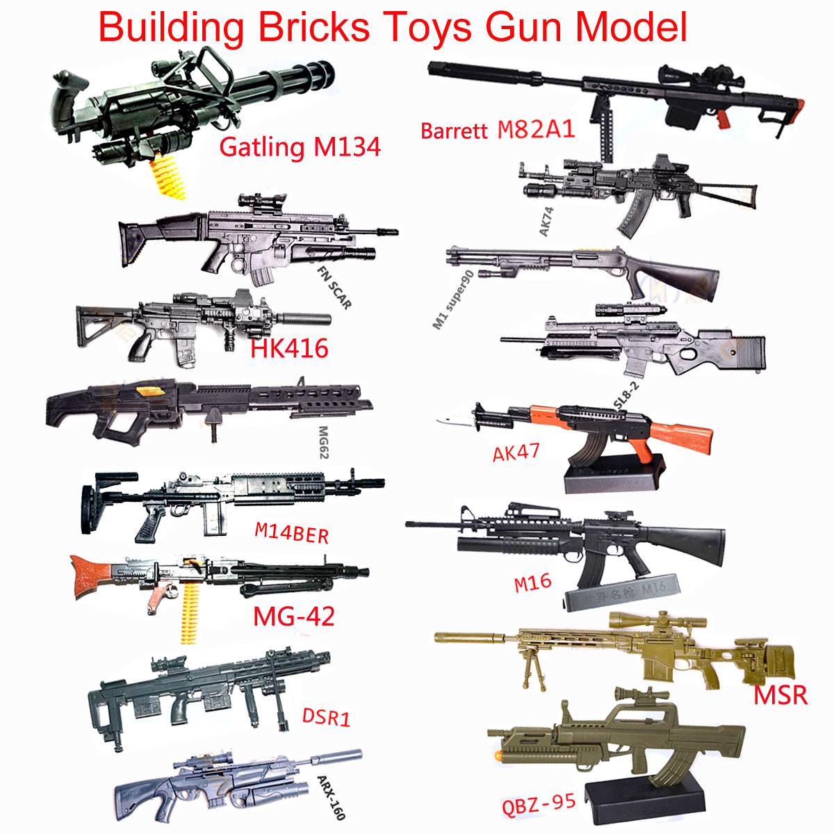 Model Kit Weapons - 1:6 Schaal Speelgoed Mini Geweermodel M134