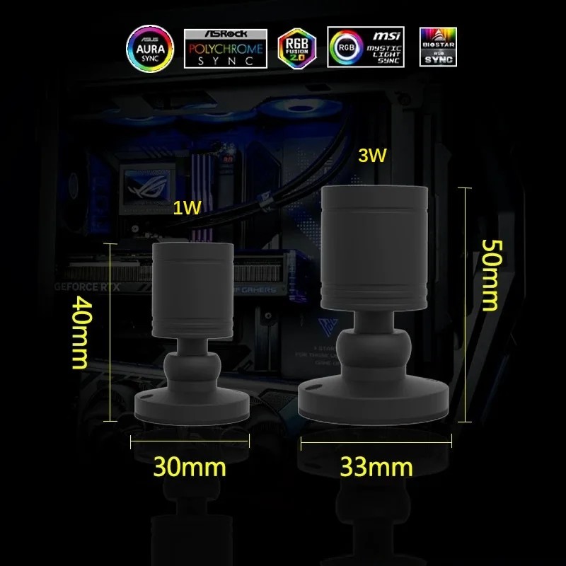 QITU 1W 3W ARGB 5V 3-pins head - Model Kit Display Case recensie en prijs
