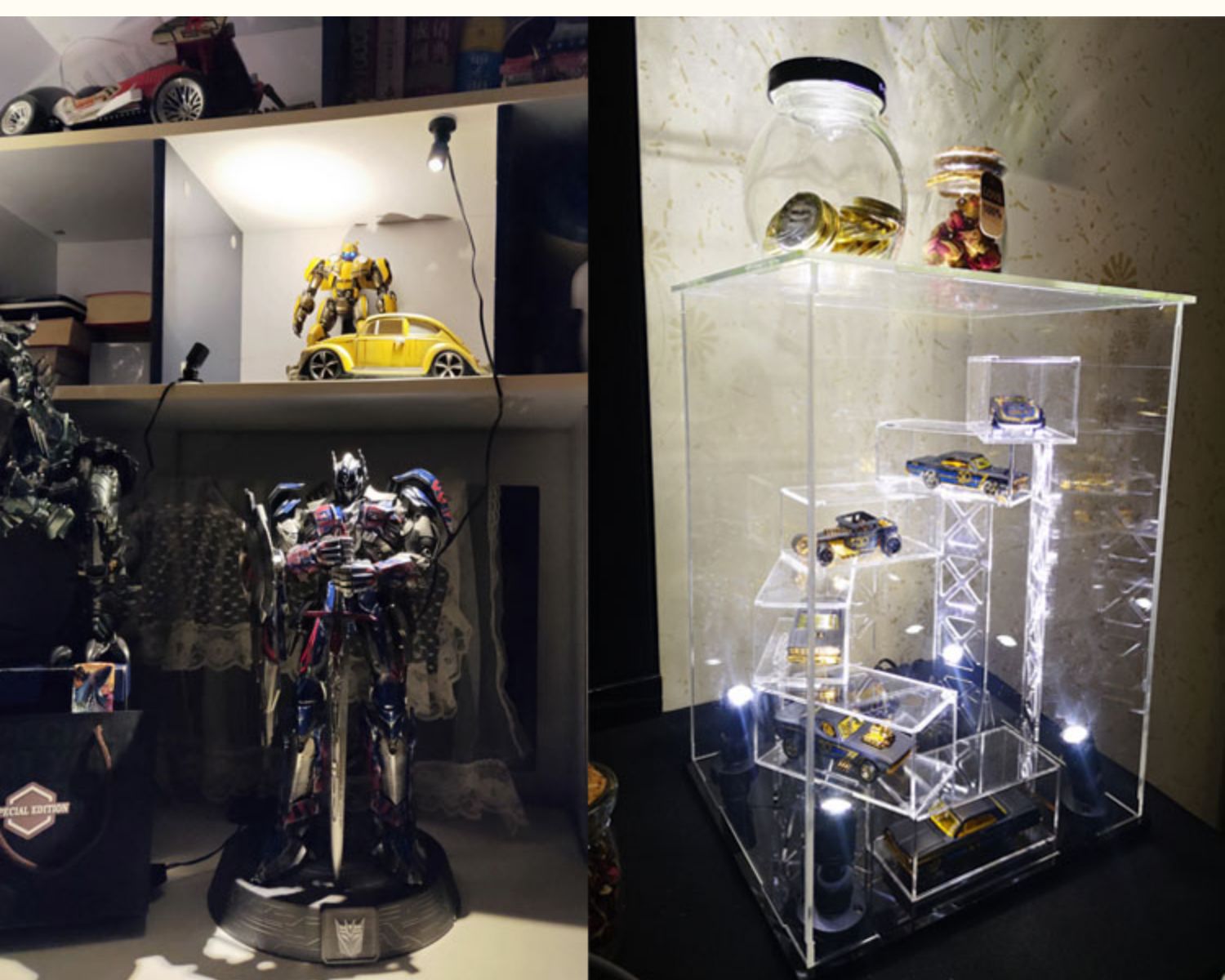Een set van 4 LED spots, dimba - Model Kit Display Case recensie en prijs