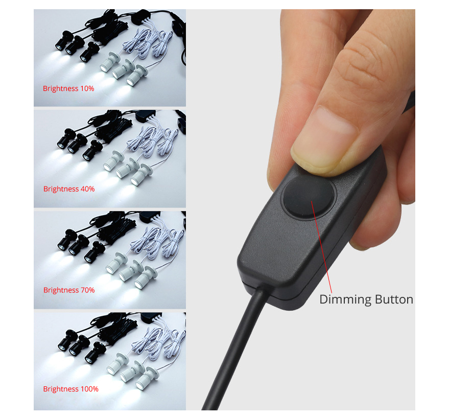 Een set van 4 LED spots, dimba - Model Kit Display Case recensie en prijs