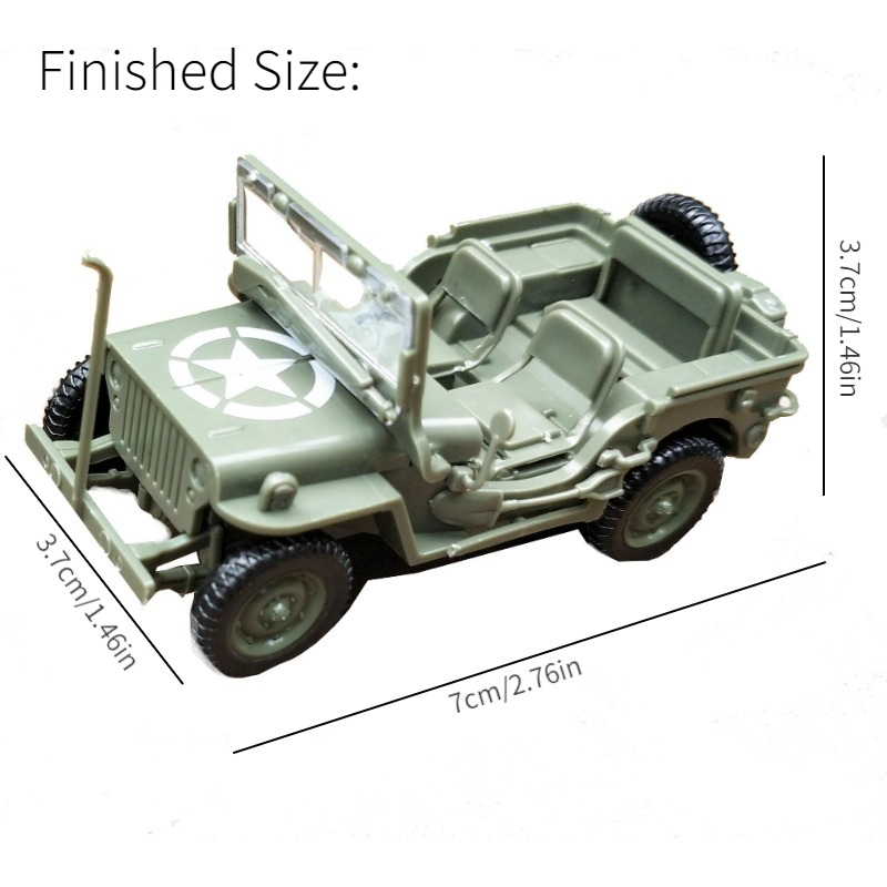 4D geassembleerd 1/48 Willis J - Model Kit Jeep recensie en prijs