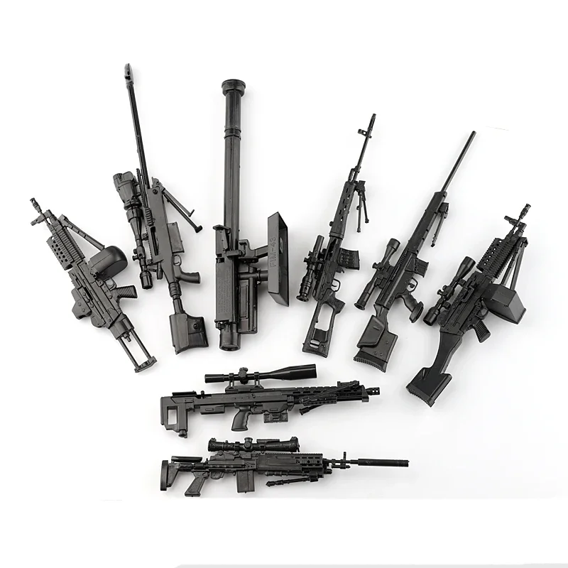 8Pcs 1:6 4D Gun Model Zwart So - Model Kit Weapons recensie en prijs