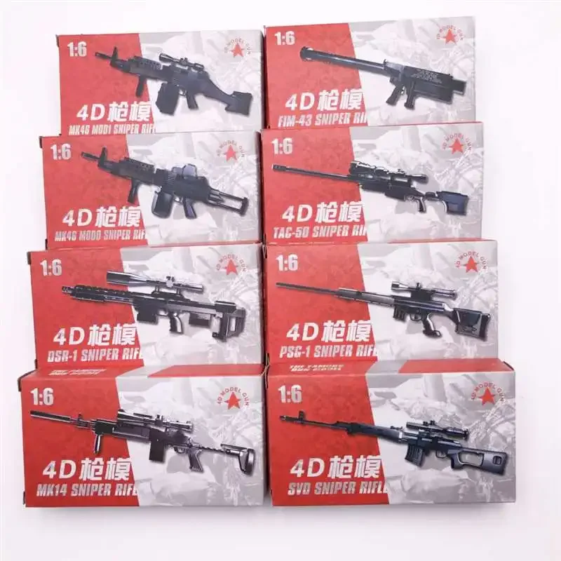 8Pcs 1:6 4D Gun Model Zwart So - Model Kit Weapons recensie en prijs